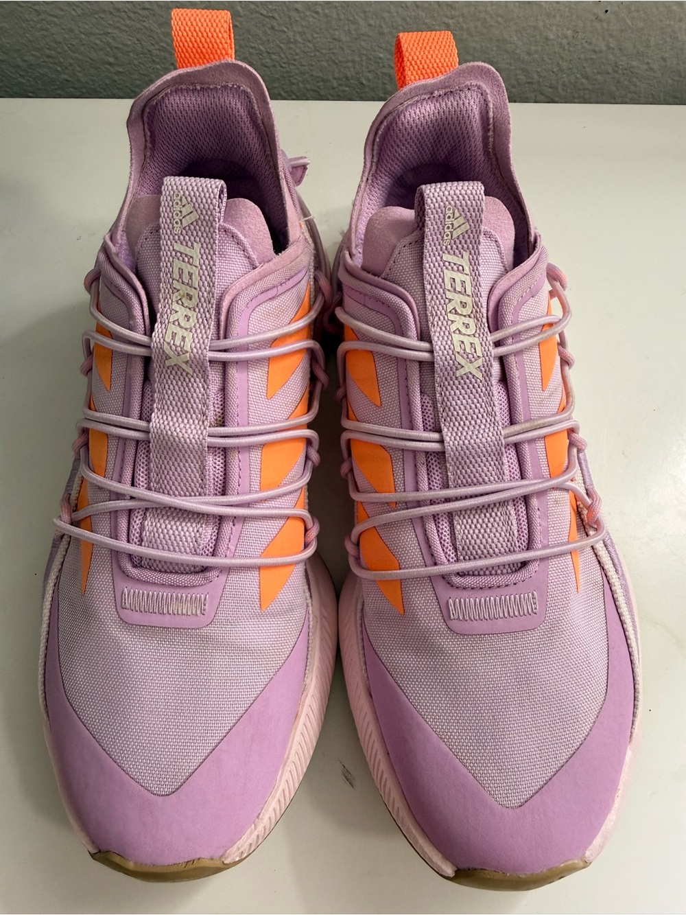 adidas Women size 7 terrex voyager 21 canvas travel tLavender and Orange Trail - Picture 3 of 11